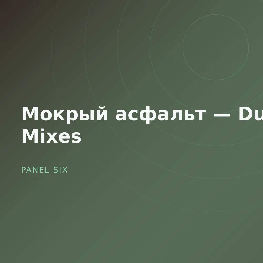 Мокрый асфальт — Dub Mixes
