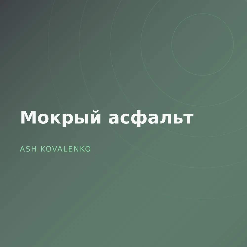 Мокрый асфальт