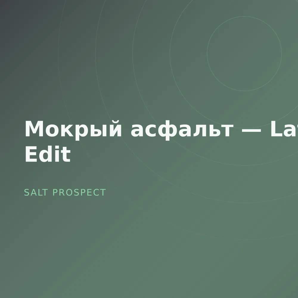 Мокрый асфальт — Late Edit