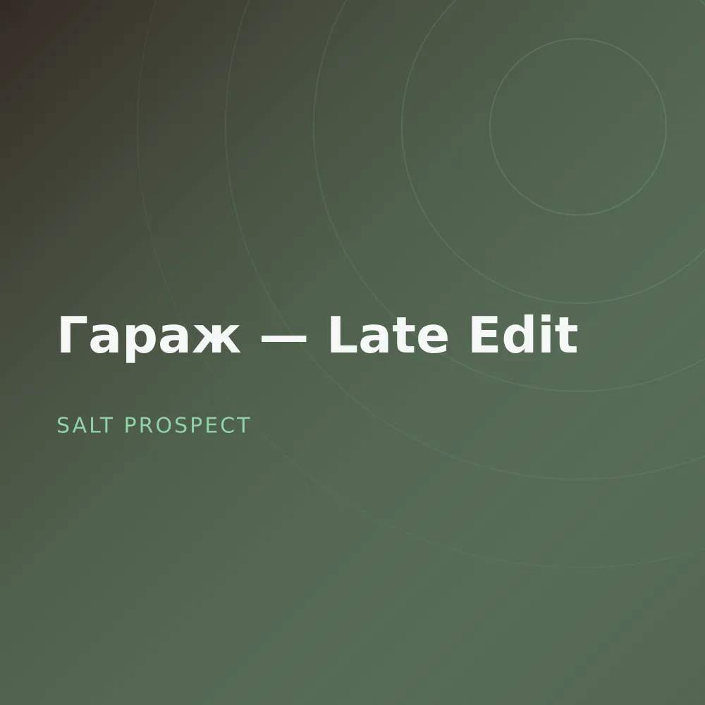 Гараж — Late Edit
