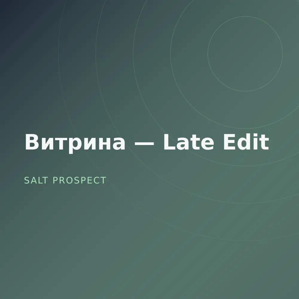 Витрина — Late Edit