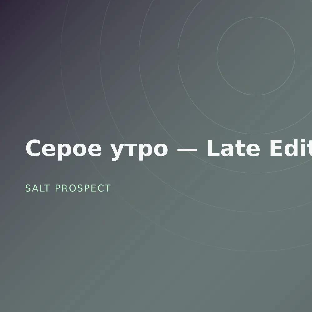 Серое утро — Late Edit