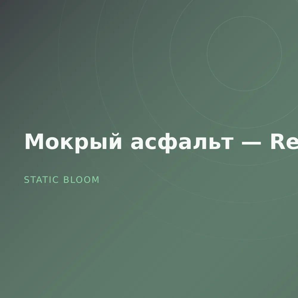 Мокрый асфальт — Remixes