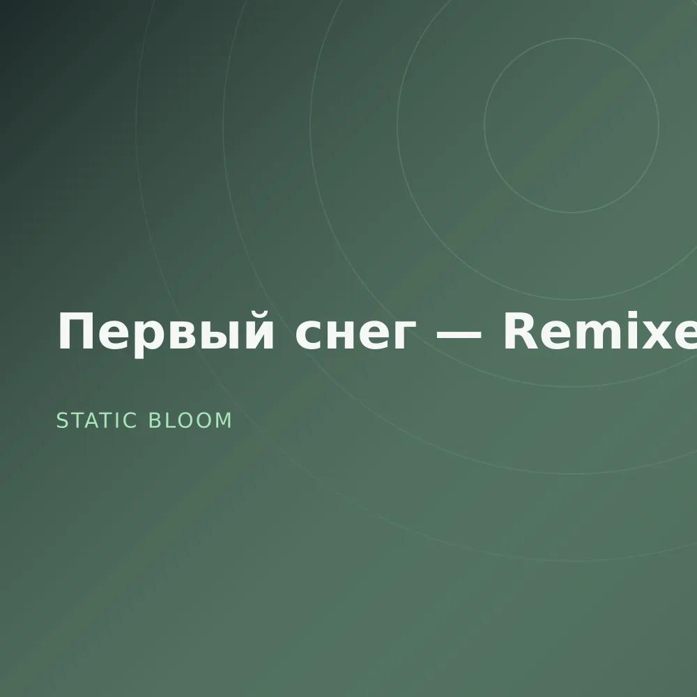 Первый снег — Remixes
