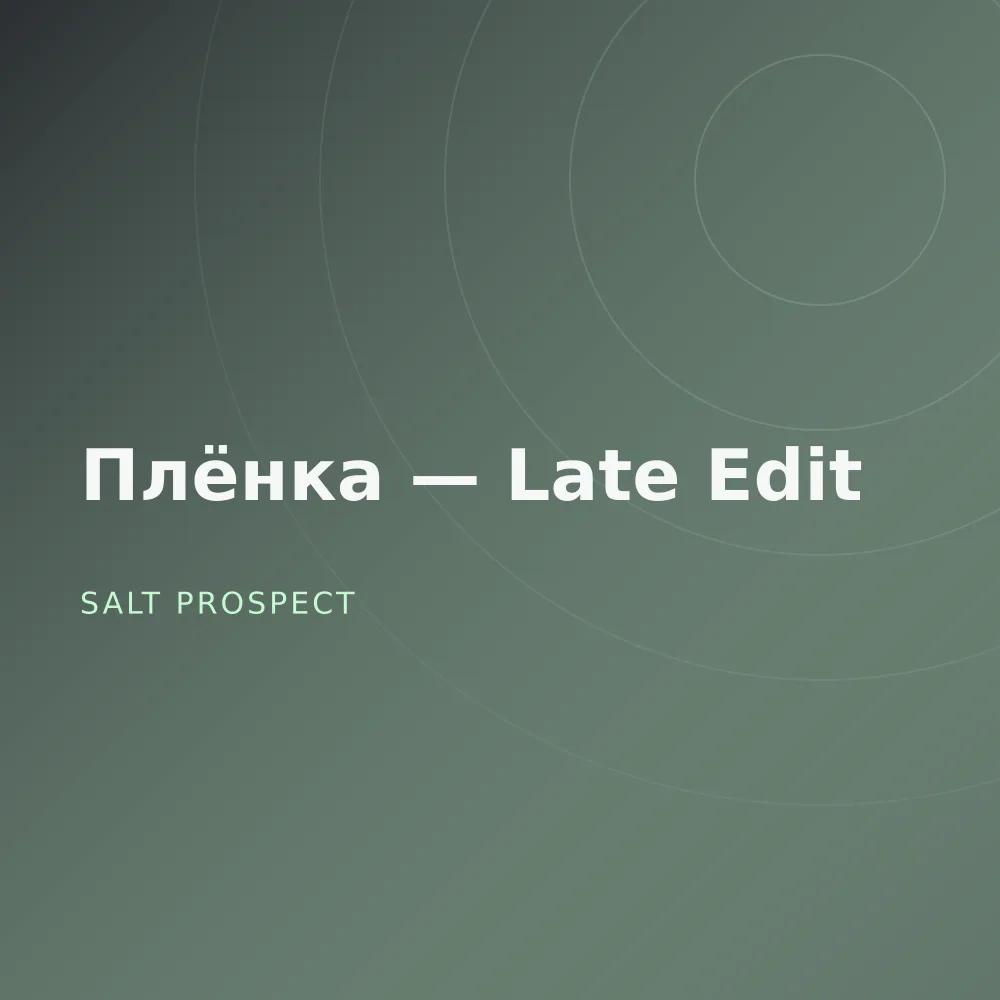Плёнка — Late Edit